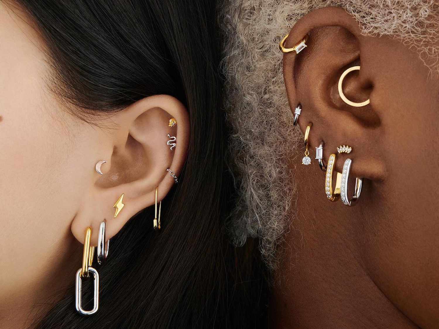 earlobe piercing