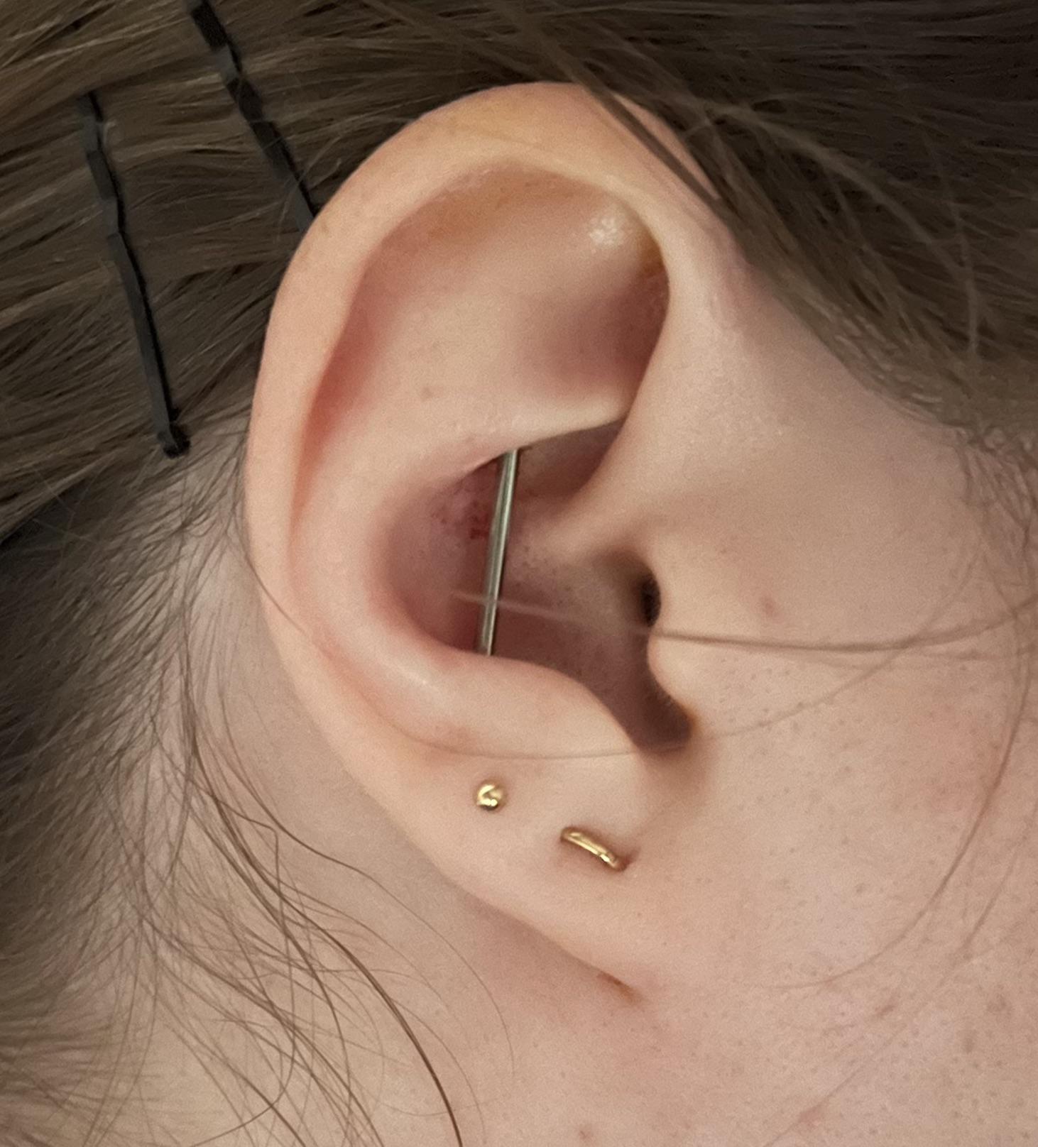 vertical conch piercing