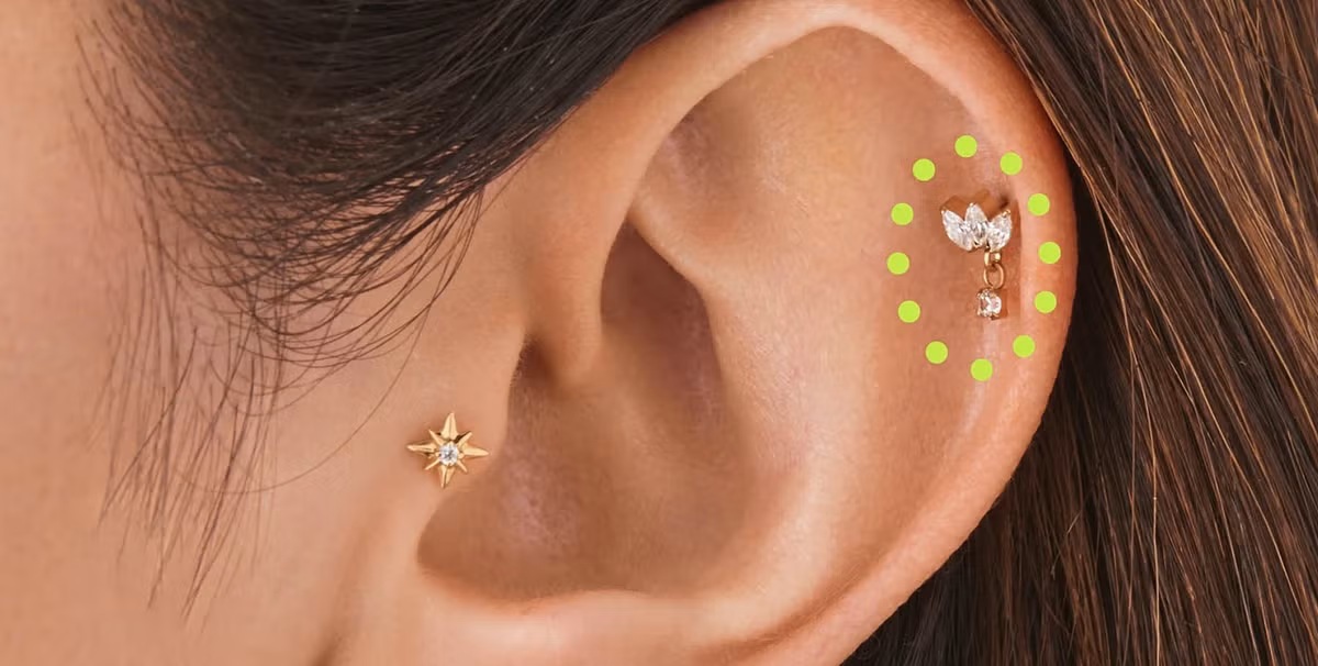 vertical helix piercin