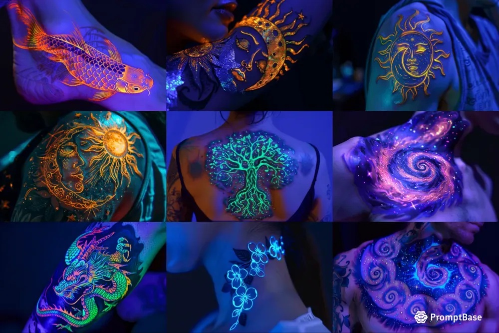 UV or Blacklight Tattoo