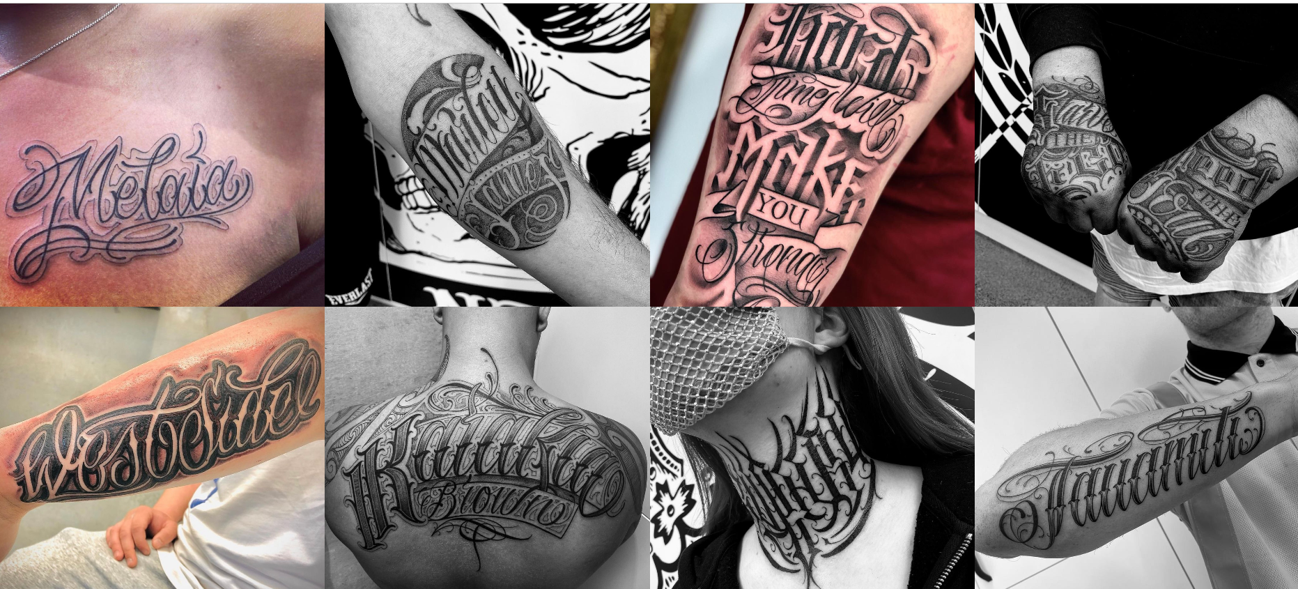 Script / Lettering Tattoo Style