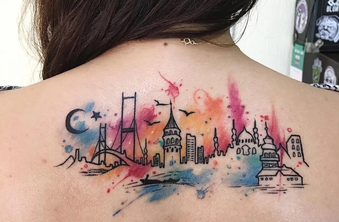 Watercolor Tattoo Style
