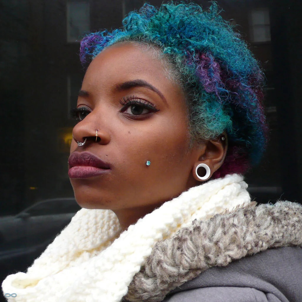 cheek piercing