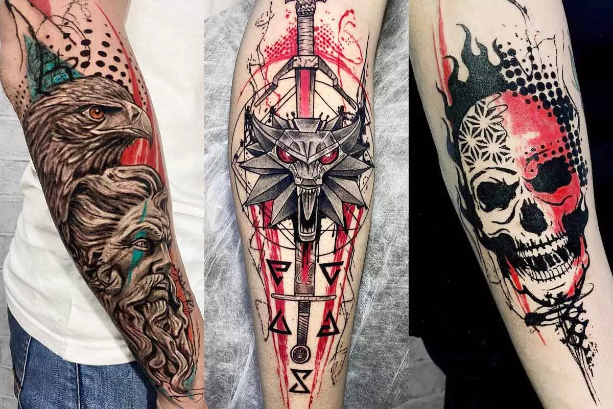 Trash Polka Tattoo Style